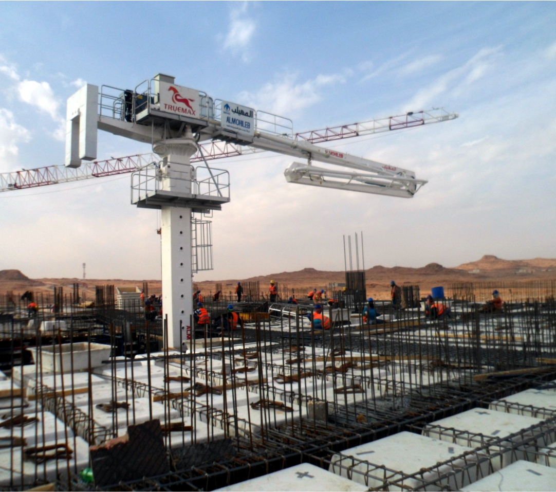Saudi Arabia concrete placing machine project case